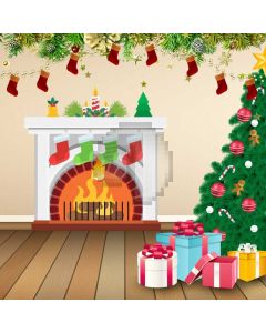 Sock Gift Christmas Tree Computer Printed Photography Backdrop ABD-012