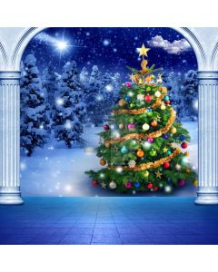 Christmas Tree Gift Snow Computer Printed Photography Backdrop ABD-018