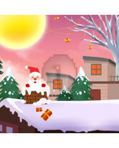 Santa Claus Fir Cypress Computer Printed Photography Backdrop ABD-019
