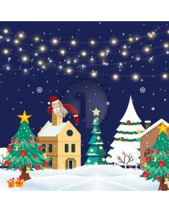 Santa Claus Fir Light Computer Printed Photography Backdrop ABD-025