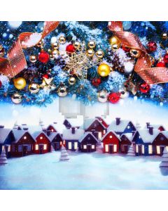 Gifts House Snow Computer Printed Photography Backdrop ABD-032