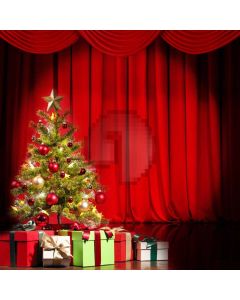 Christmas Tree Curtain Computer Printed Photography Backdrop ABD-047