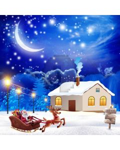 Meniscus House Chimney Reindeer Computer Printed Photography Backdrop ABD-054