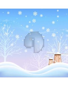Snowflake Windmill Computer Printed Photography Backdrop ABD-058