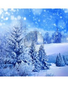 Cypress Fir Snowflake Computer Printed Photography Backdrop ABD-062