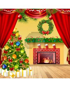 Curtain Gift Stove Tree Computer Printed Photography Backdrop ABD-065