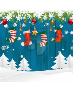 Sock Gift Tree Computer Printed Photography Backdrop ABD-074