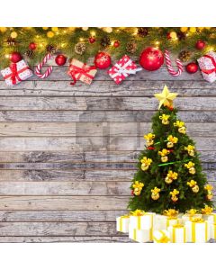 Tree Gift Bell Computer Printed Photography Backdrop ABD-087