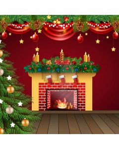 Sock Gift Bell Computer Printed Photography Backdrop ABD-090
