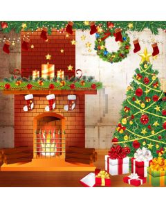 Tree Gift Sock Computer Printed Photography Backdrop ABD-097