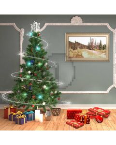 Christmas Tree Gift Computer Printed Photography Backdrop ABD-108
