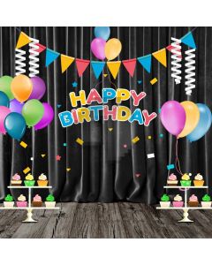 Birthday Flag Colors Computer Printed Photography Backdrop ABD-109