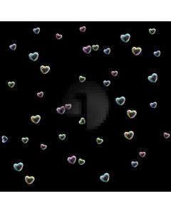 Heart Black Computer Printed Photography Backdrop ABD-113