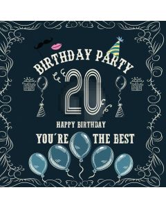 Balloon Garland Lips Computer Printed Photography Backdrop ABD-121