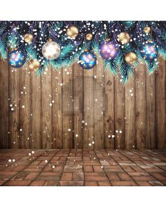 Evergreen Tree Bell Snowflake Computer Printed Photography Backdrop ABD-122