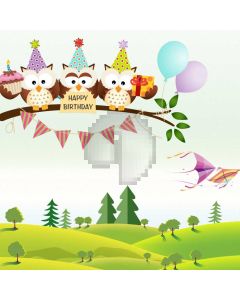 Bird Kite Tree Fir Pine Computer Printed Photography Backdrop ABD-123
