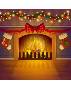 Sock Fireplace Light Computer Printed Photography Backdrop ABD-131