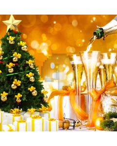 Bottle Wine Mistletoe Computer Printed Photography Backdrop ABD-145