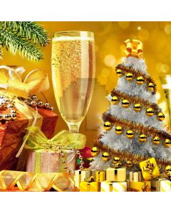 Bottle Christmas Tree Mistletoe Computer Printed Photography Backdrop ABD-146