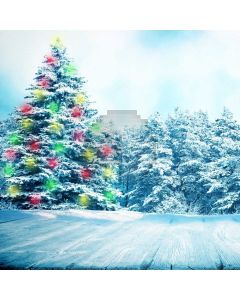 Snow Tree Light Computer Printed Photography Backdrop ABD-155