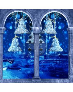 Bell Arch Snow Wintery Day Computer Printed Photography Backdrop ABD-203