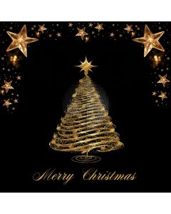 Fir Star Black Computer Printed Photography Backdrop ABD-204