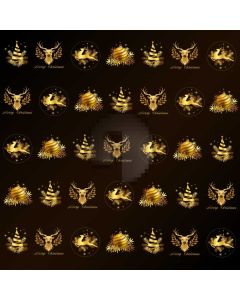 Reindeer Mistletoe Bell Computer Printed Photography Backdrop ABD-211