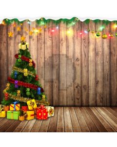 Wooden Floor Tree Light Computer Printed Photography Backdrop ABD-212