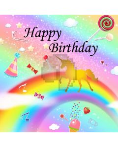 Birthday Animal Lollipop Computer Printed Photography Backdrop ABD-229