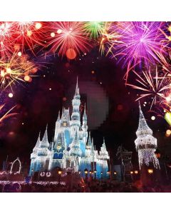 Castle Firework Computer Printed Photography Backdrop ABD-245
