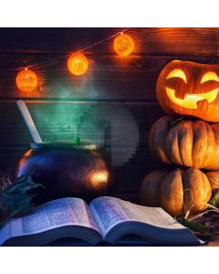 Book Light Pumpkin Computer Printed Photography Backdrop ABD-265