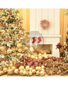 Fir Sock Garland Bell Computer Printed Photography Backdrop ABD-267