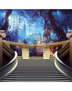 Tree Stairs Fire Darkness Computer Printed Photography Backdrop ABD-271