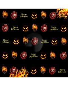 Pumpkin Fire Computer Printed Photography Backdrop ABD-278