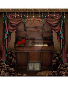 Piano Flower Computer Printed Photography Backdrop ABD-295