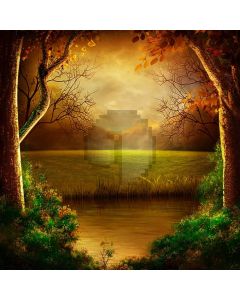 Tree Sea Grass Computer Printed Photography Backdrop ABD-313
