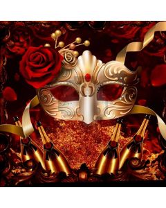 Flower Mask Wine Bottle Computer Printed Photography Backdrop ABD-314