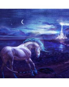 Horse Half Moon Sea Computer Printed Photography Backdrop ABD-326