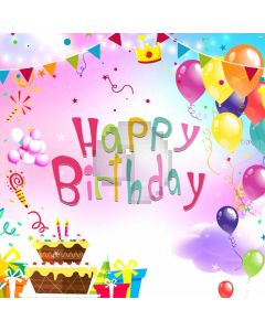 Cake Candle Birthday Computer Printed Photography Backdrop ABD-327
