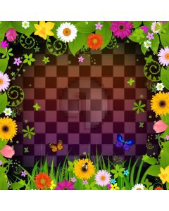 Bloom Bee Butterfly Computer Printed Photography Backdrop ABD-330