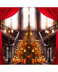 Christmas Tree Curtain Computer Printed Photography Backdrop ABD-374
