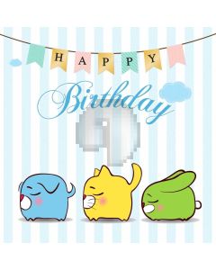 Birthday Cartoon Computer Printed Photography Backdrop ABD-384