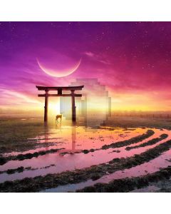 Moon Stag Light Computer Printed Photography Backdrop ABD-395