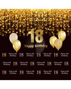 Birthday Party Golden Computer Printed Photography Backdrop ABD-408