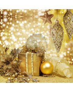 Present Bell Golden Computer Printed Photography Backdrop ABD-412