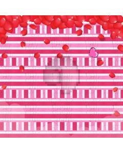 Pink Heart Strips Computer Printed Photography Backdrop ABD-414