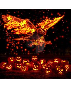 Halloween Eagle Fire Computer Printed Photography Backdrop ABD-438