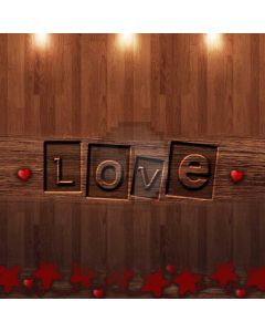 Love Red Star Light Computer Printed Photography Backdrop ABD-447