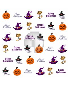Halloween Hat Scarecrow Computer Printed Photography Backdrop ABD-476