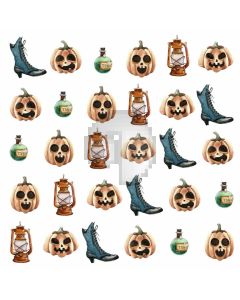 Shoe Pumpkin Lantern Computer Printed Photography Backdrop ABD-486
